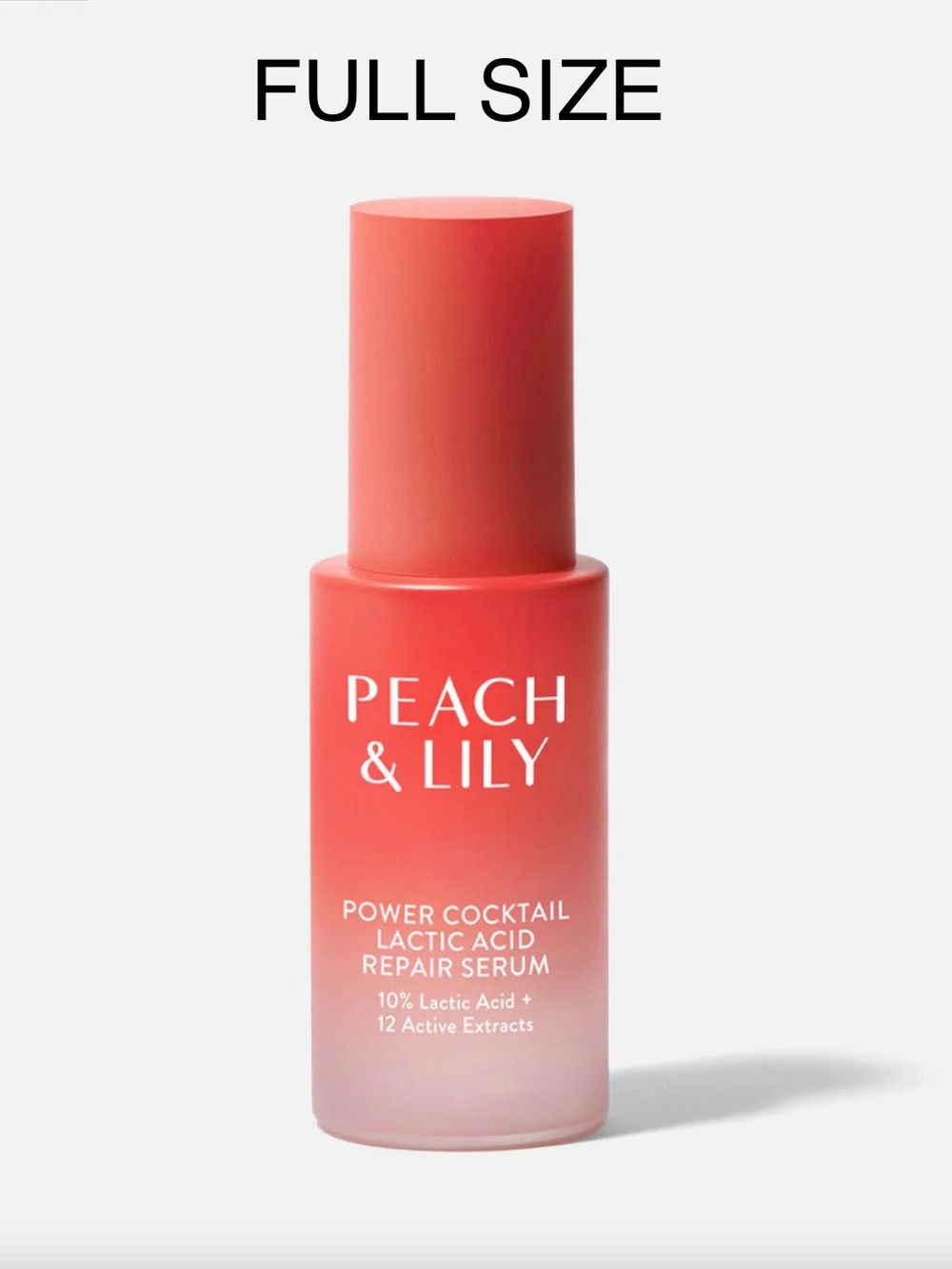 🍑 Peach & Lily Power Cocktail Lactic Acid Repair Serum Full Size NWT With Gifts